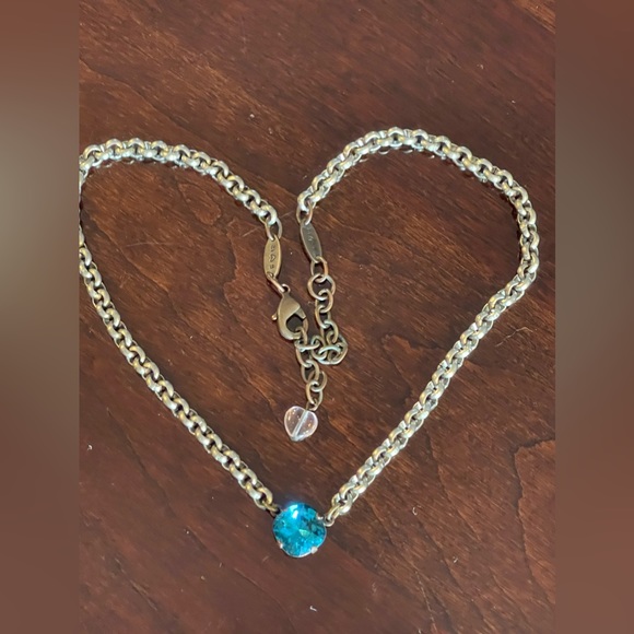 Sabika Jewelry - Sabika Silver Necklace with Teal Gem PRICE FIRM!!